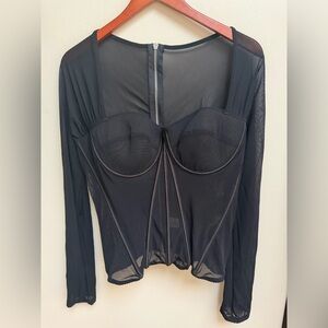 Shades of Blond Long Sleeve Corset Top